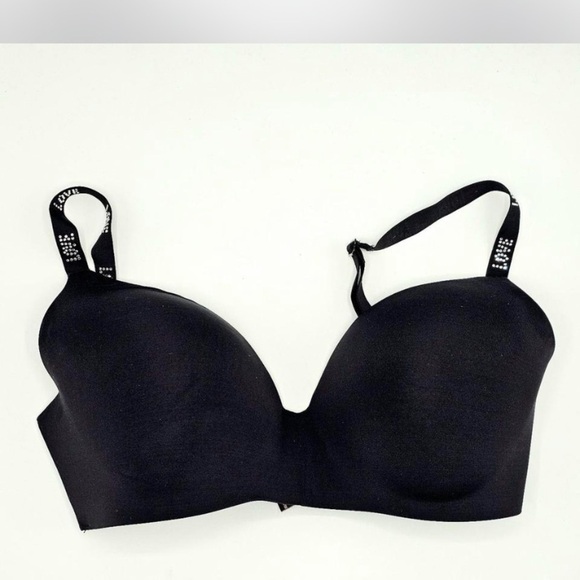 Victoria's Secret Other - Victoria's Secret Black T-Shirt Bra with Embellished Straps